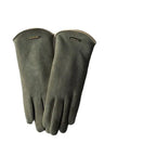 MAC058 Unisex Suede Touch Screen Gloves Faux Fur Lined Winter Warm - SJB-DIAMOND ELITES