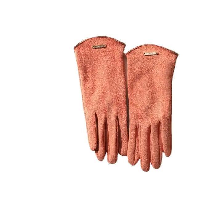 MAC058 Unisex Suede Touch Screen Gloves Faux Fur Lined Winter Warm - SJB-DIAMOND ELITES