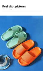 Unisex Thicker Comfortable Slippers For Men And Women Home Bathroom Bath Couple Thick Bottom Home Slippers Soft Sole Slide Sandals Leisure Shower Quick Drying Bathroom Non-Slip Massage Pool Gym House Slipper Stevvex