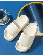 Unisex Thicker Comfortable Slippers For Men And Women Home Bathroom Bath Couple Thick Bottom Home Slippers Soft Sole Slide Sandals Leisure Shower Quick Drying Bathroom Non-Slip Massage Pool Gym House Slipper Stevvex