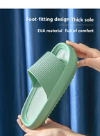 Unisex Thicker Comfortable Slippers For Men And Women Home Bathroom Bath Couple Thick Bottom Home Slippers Soft Sole Slide Sandals Leisure Shower Quick Drying Bathroom Non-Slip Massage Pool Gym House Slipper Stevvex