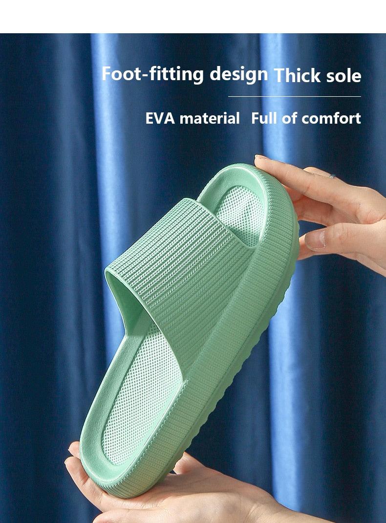 Unisex Thicker Comfortable Slippers For Men And Women Home Bathroom Bath Couple Thick Bottom Home Slippers Soft Sole Slide Sandals Leisure Shower Quick Drying Bathroom Non-Slip Massage Pool Gym House Slipper Stevvex