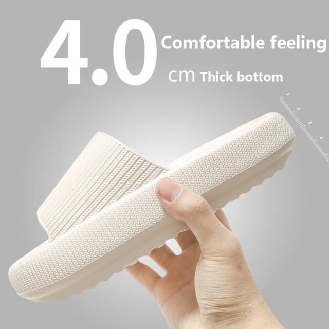 Unisex Thicker Comfortable Slippers For Men And Women Home Bathroom Bath Couple Thick Bottom Home Slippers Soft Sole Slide Sandals Leisure Shower Quick Drying Bathroom Non-Slip Massage Pool Gym House Slipper Stevvex