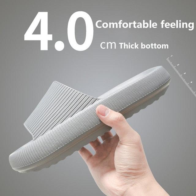 Unisex Thicker Comfortable Slippers For Men And Women Home Bathroom Bath Couple Thick Bottom Home Slippers Soft Sole Slide Sandals Leisure Shower Quick Drying Bathroom Non-Slip Massage Pool Gym House Slipper Stevvex