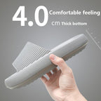 Unisex Thicker Comfortable Slippers For Men And Women Home Bathroom Bath Couple Thick Bottom Home Slippers Soft Sole Slide Sandals Leisure Shower Quick Drying Bathroom Non-Slip Massage Pool Gym House Slipper Stevvex