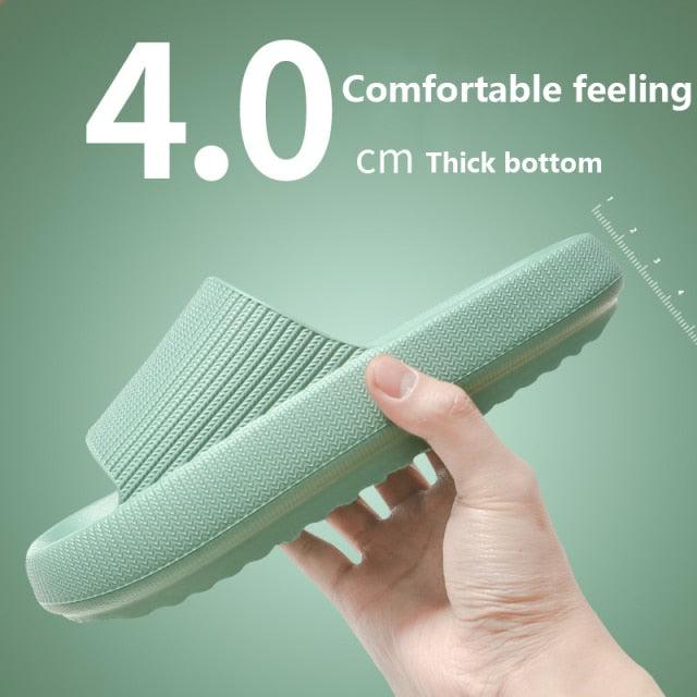 Unisex Thicker Comfortable Slippers For Men And Women Home Bathroom Bath Couple Thick Bottom Home Slippers Soft Sole Slide Sandals Leisure Shower Quick Drying Bathroom Non-Slip Massage Pool Gym House Slipper Stevvex