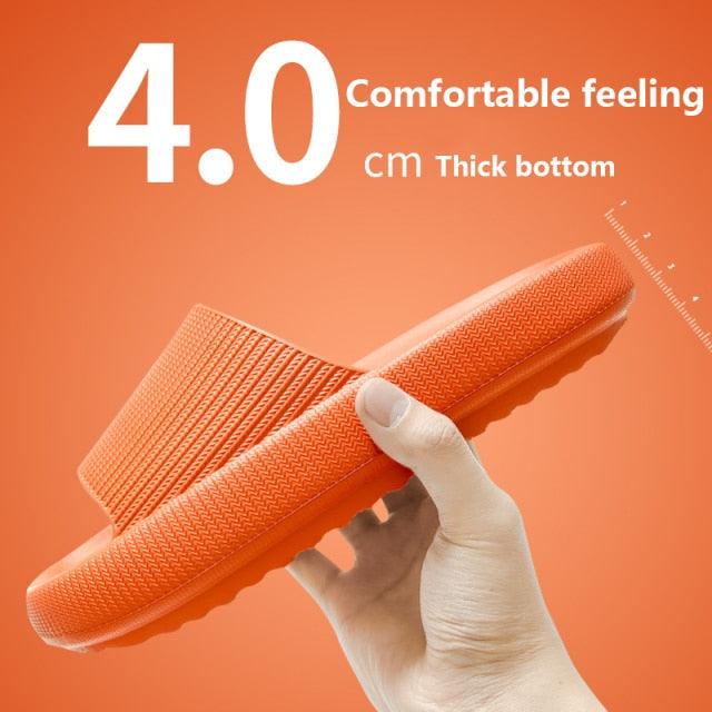 Unisex Thicker Comfortable Slippers For Men And Women Home Bathroom Bath Couple Thick Bottom Home Slippers Soft Sole Slide Sandals Leisure Shower Quick Drying Bathroom Non-Slip Massage Pool Gym House Slipper Stevvex