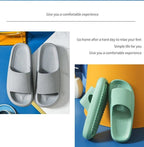 Unisex Thicker Comfortable Slippers For Men And Women Home Bathroom Bath Couple Thick Bottom Home Slippers Soft Sole Slide Sandals Leisure Shower Quick Drying Bathroom Non-Slip Massage Pool Gym House Slipper Stevvex