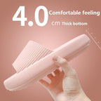 Unisex Thicker Comfortable Slippers For Men And Women Home Bathroom Bath Couple Thick Bottom Home Slippers Soft Sole Slide Sandals Leisure Shower Quick Drying Bathroom Non-Slip Massage Pool Gym House Slipper Stevvex
