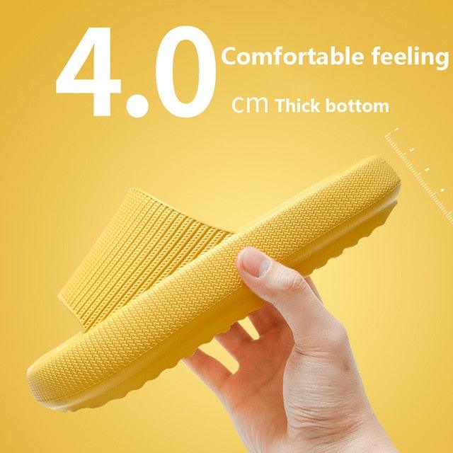Unisex Thicker Comfortable Slippers For Men And Women Home Bathroom Bath Couple Thick Bottom Home Slippers Soft Sole Slide Sandals Leisure Shower Quick Drying Bathroom Non-Slip Massage Pool Gym House Slipper Stevvex