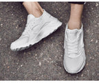Unisex White Sneakers Mesh Sports Trainers Running Summer Mens Flat Casual Sport Shoes Casual Sports Tennis Road Sneakers Comfortable Modern Design Stevvex