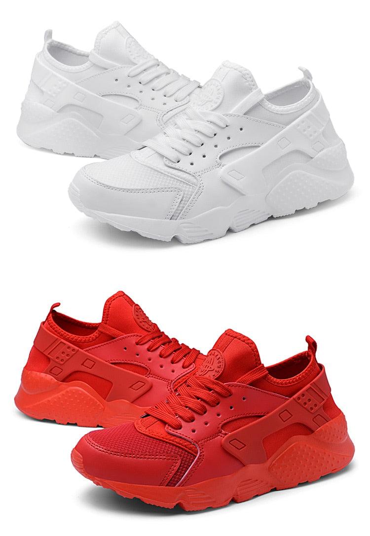 Unisex White Sneakers Mesh Sports Trainers Running Summer Mens Flat Casual Sport Shoes Casual Sports Tennis Road Sneakers Comfortable Modern Design Stevvex