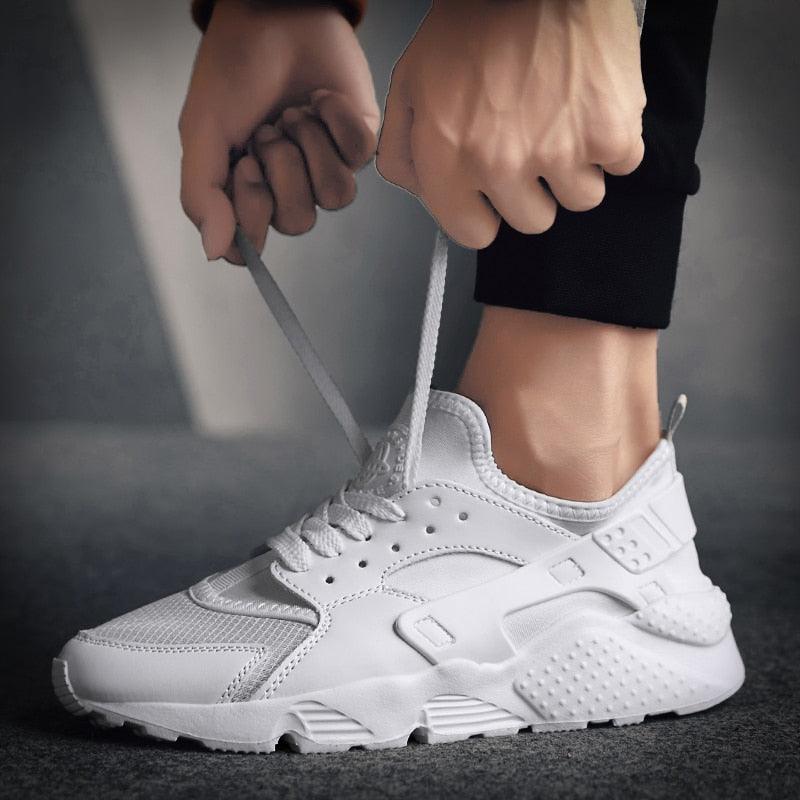 Unisex White Sneakers Mesh Sports Trainers Running Summer Mens Flat Casual Sport Shoes Casual Sports Tennis Road Sneakers Comfortable Modern Design Stevvex