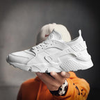 Unisex White Sneakers Mesh Sports Trainers Running Summer Mens Flat Casual Sport Shoes Casual Sports Tennis Road Sneakers Comfortable Modern Design Stevvex