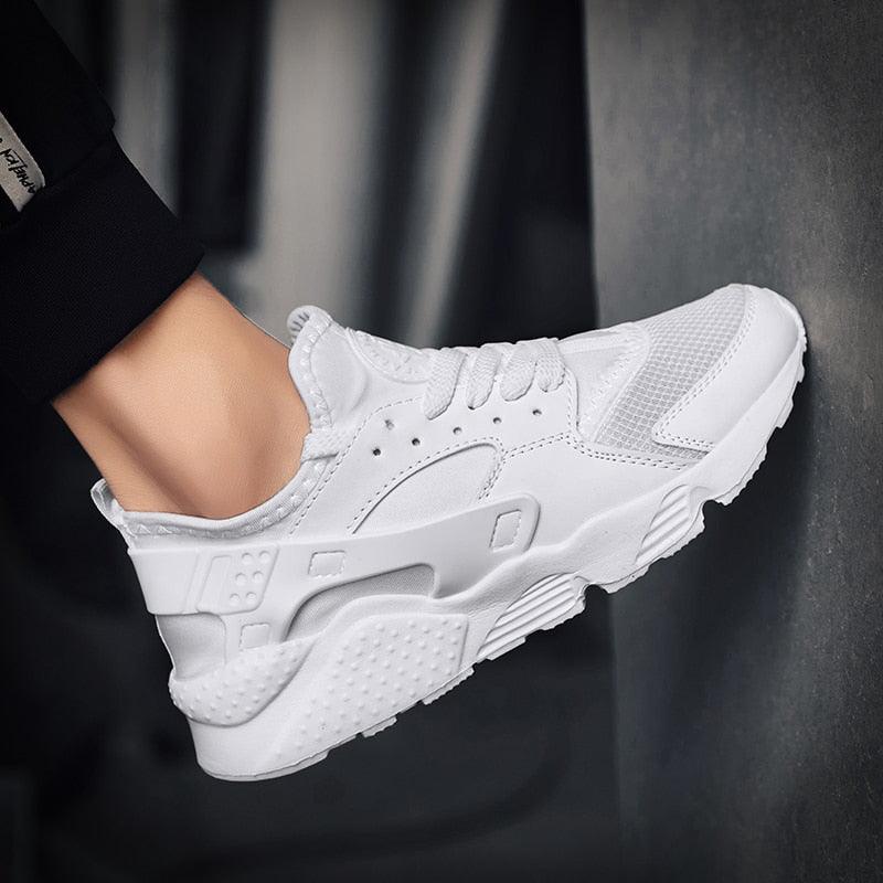 Unisex White Sneakers Mesh Sports Trainers Running Summer Mens Flat Casual Sport Shoes Casual Sports Tennis Road Sneakers Comfortable Modern Design Stevvex