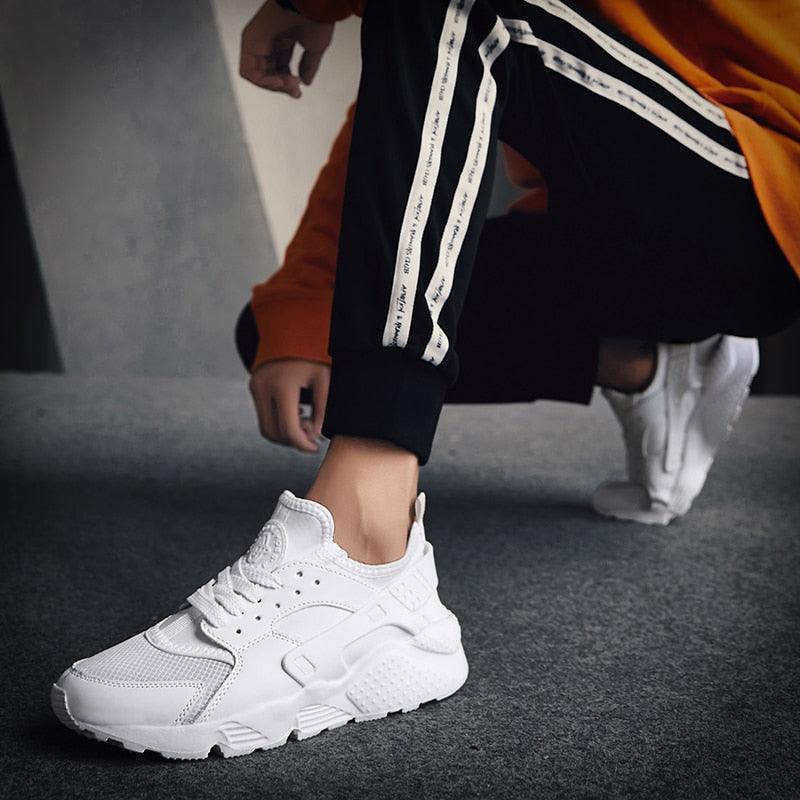 Unisex White Sneakers Mesh Sports Trainers Running Summer Mens Flat Casual Sport Shoes Casual Sports Tennis Road Sneakers Comfortable Modern Design Stevvex