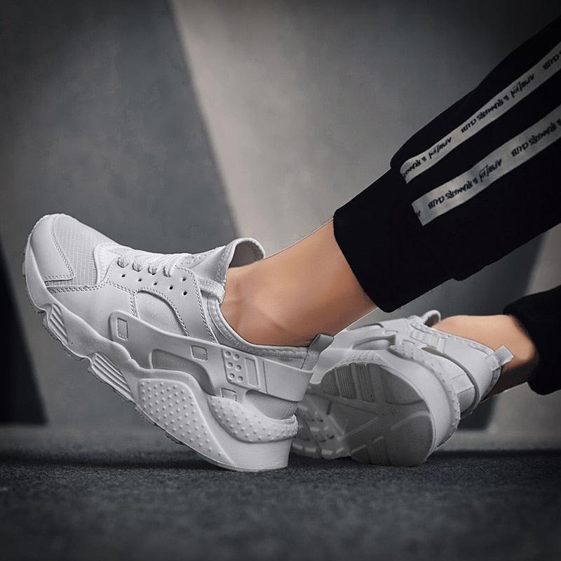 Unisex White Sneakers Mesh Sports Trainers Running Summer Mens Flat Casual Sport Shoes Casual Sports Tennis Road Sneakers Comfortable Modern Design Stevvex