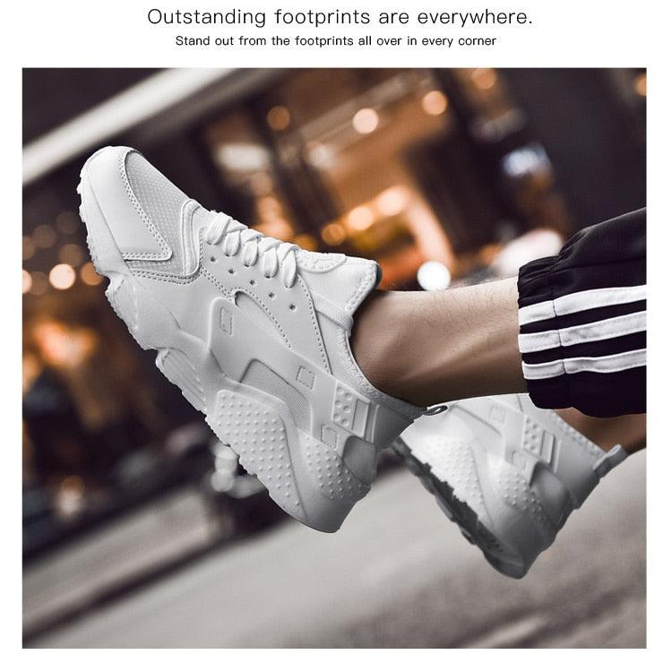 Unisex White Sneakers Mesh Sports Trainers Running Summer Mens Flat Casual Sport Shoes Casual Sports Tennis Road Sneakers Comfortable Modern Design Stevvex