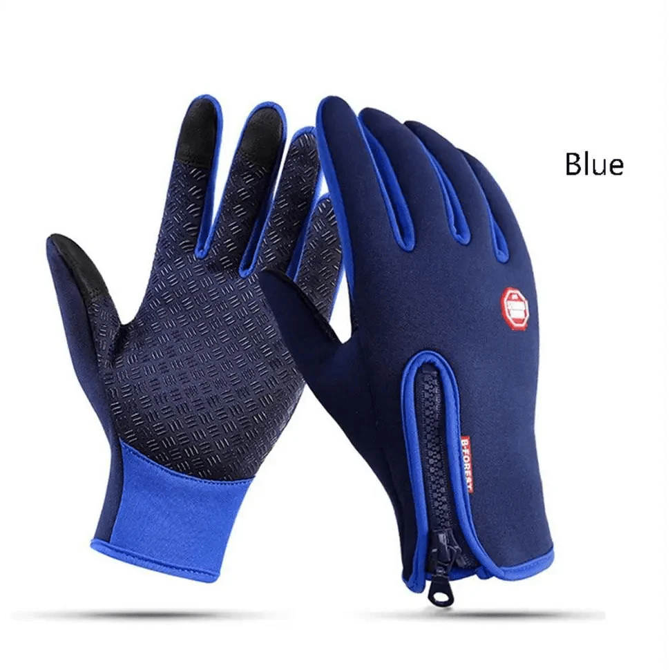 Unisex Winter Blue Touch Screen Gloves Windproof Men And Women Ski Touchscreen Texting Gloves Autumn Warm And Soft Anti Slip Gloves For Cold Weathers Stevvex