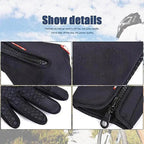 Unisex Winter Blue Touch Screen Gloves Windproof Men And Women Ski Touchscreen Texting Gloves Autumn Warm And Soft Anti Slip Gloves For Cold Weathers Stevvex