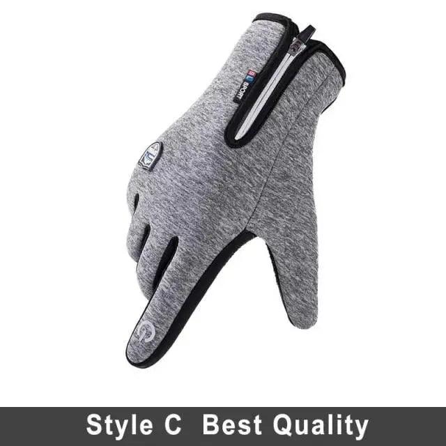 Unisex Winter Blue Touch Screen Gloves Windproof Men And Women Ski Touchscreen Texting Gloves Autumn Warm And Soft Anti Slip Gloves For Cold Weathers Stevvex