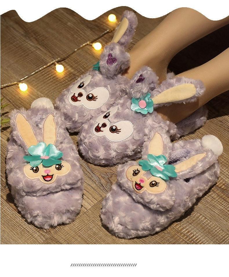 Unisex Winter Indoor Cotton Shoes Woman Warmth Home Slippers Women Men Snug Slipper Womens Slippers Memory Foam Fluffy Fur Soft Slippers Warm House Shoes Indoor Outdoor Winter Slippers Stevvex
