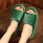 Unisex Winter Indoor Cotton Shoes Woman Warmth Home Slippers Women Men Snug Slipper Womens Slippers Memory Foam Fluffy Fur Soft Slippers Warm House Shoes Indoor Outdoor Winter Slippers Stevvex
