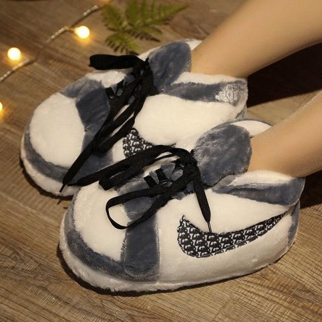Unisex Winter Indoor Cotton Shoes Woman Warmth Home Slippers Women Men Snug Slipper Womens Slippers Memory Foam Fluffy Fur Soft Slippers Warm House Shoes Indoor Outdoor Winter Slippers Stevvex