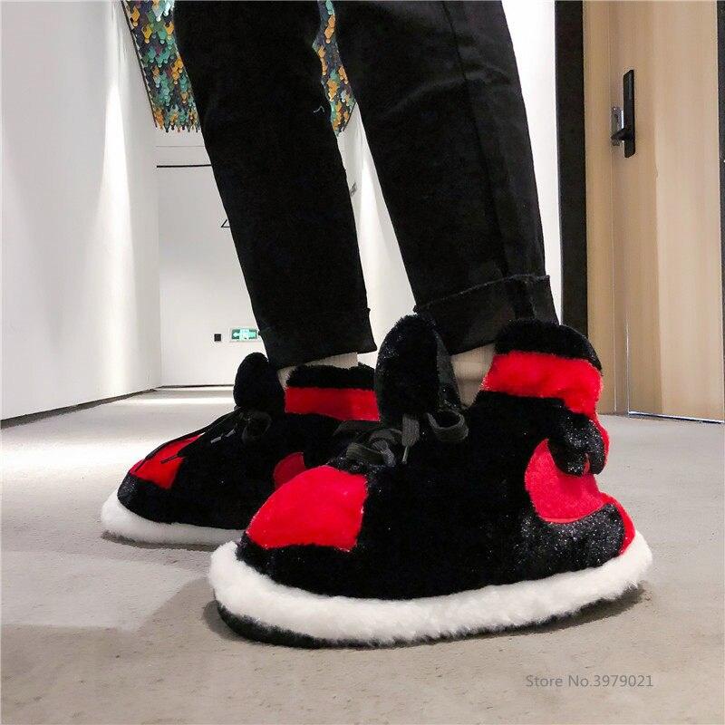 Unisex Winter Indoor Cotton Shoes Woman Warmth Home Slippers Women Men Snug Slipper Womens Slippers Memory Foam Fluffy Fur Soft Slippers Warm House Shoes Indoor Outdoor Winter Slippers Stevvex