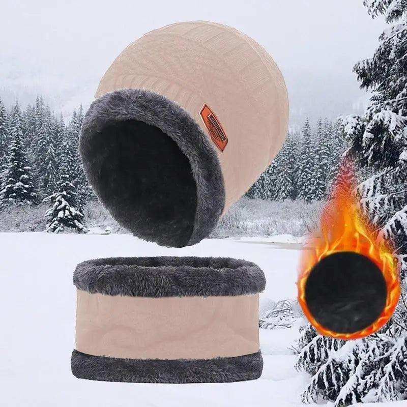 Unisex Winter Scarf Warm Beanies Breathable Hats One Size For Boys Modern Design Cap And Scarf Sets Stevvex