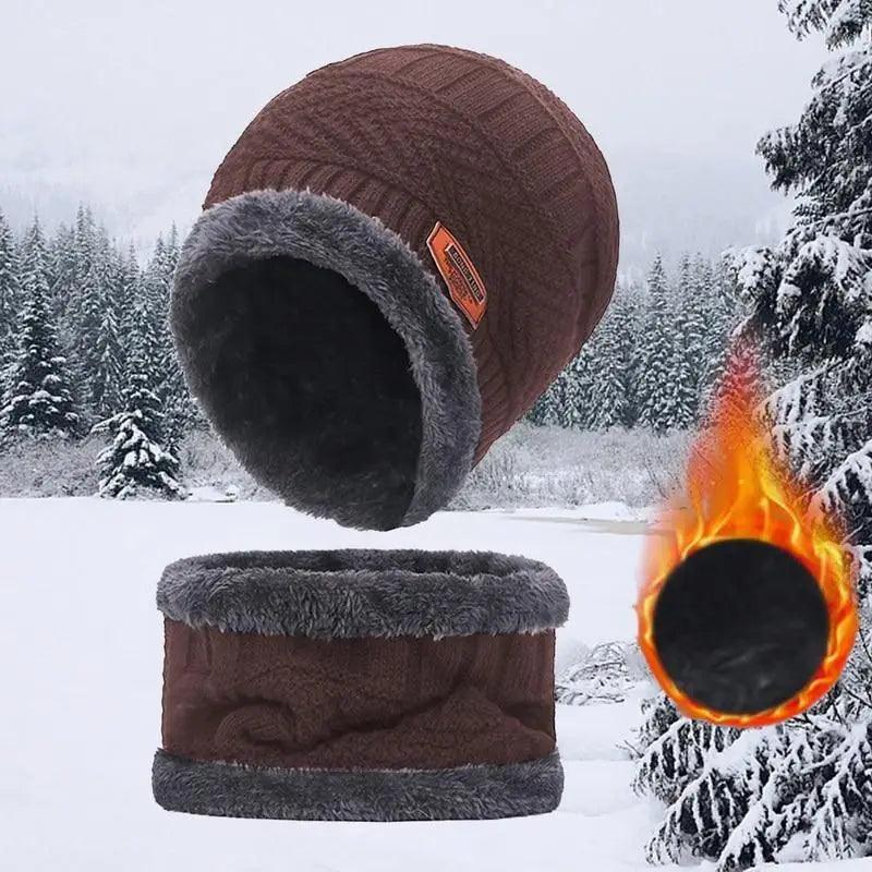 Unisex Winter Scarf Warm Beanies Breathable Hats One Size For Boys Modern Design Cap And Scarf Sets Stevvex