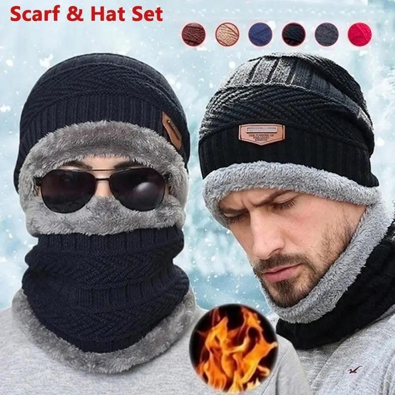 Unisex Winter Scarf Warm Beanies Breathable Hats One Size For Boys Modern Design Cap And Scarf Sets Stevvex