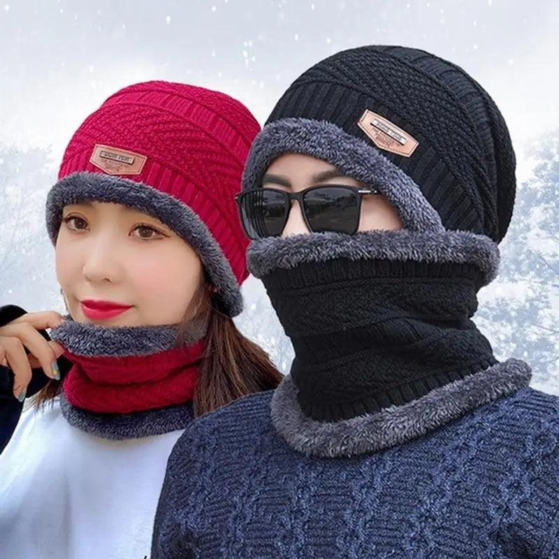 Unisex Winter Scarf Warm Beanies Breathable Hats One Size For Boys Modern Design Cap And Scarf Sets Stevvex