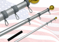 20ft Telescoping Flagpole With Sewn Nylon Valley Forge Flag. The Military Gift Store