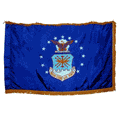 Indoor Air Force Flag 3x5 Nylon With Indoor Pole Hem And Fringe. The Military Gift Store