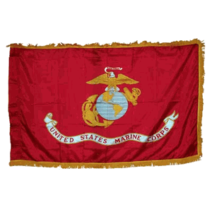 Indoor Marine Flag 3x5ft Nylon With Fringe The Military Gift Store