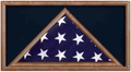 Large Military Flag and Medal Display Case -Black felt with 3' X 5' flag The Military Gift Store