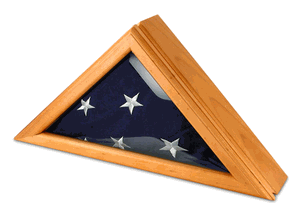 Officers Flag Display Case for 3Ft X 5Ft Flag - Oak/Walnut/Cherry The Military Gift Store