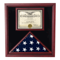 Extra Large Award and Flag Display Case for 3x5 flag. The Military Gift Store