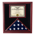 Extra Large Award and Flag Display Case for 3x5 flag The Military Gift Store