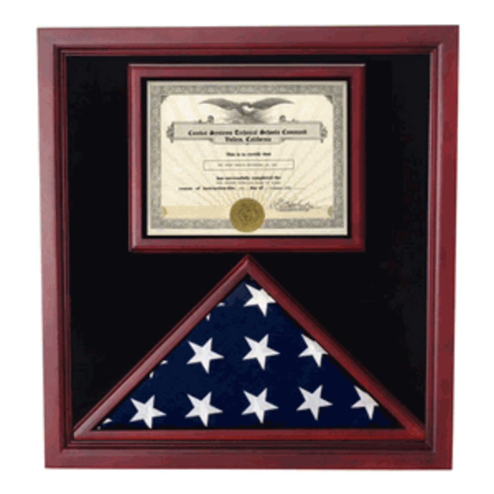 Flag and Certificate Case, Flag Display Cases With Certificate The Military Gift Store