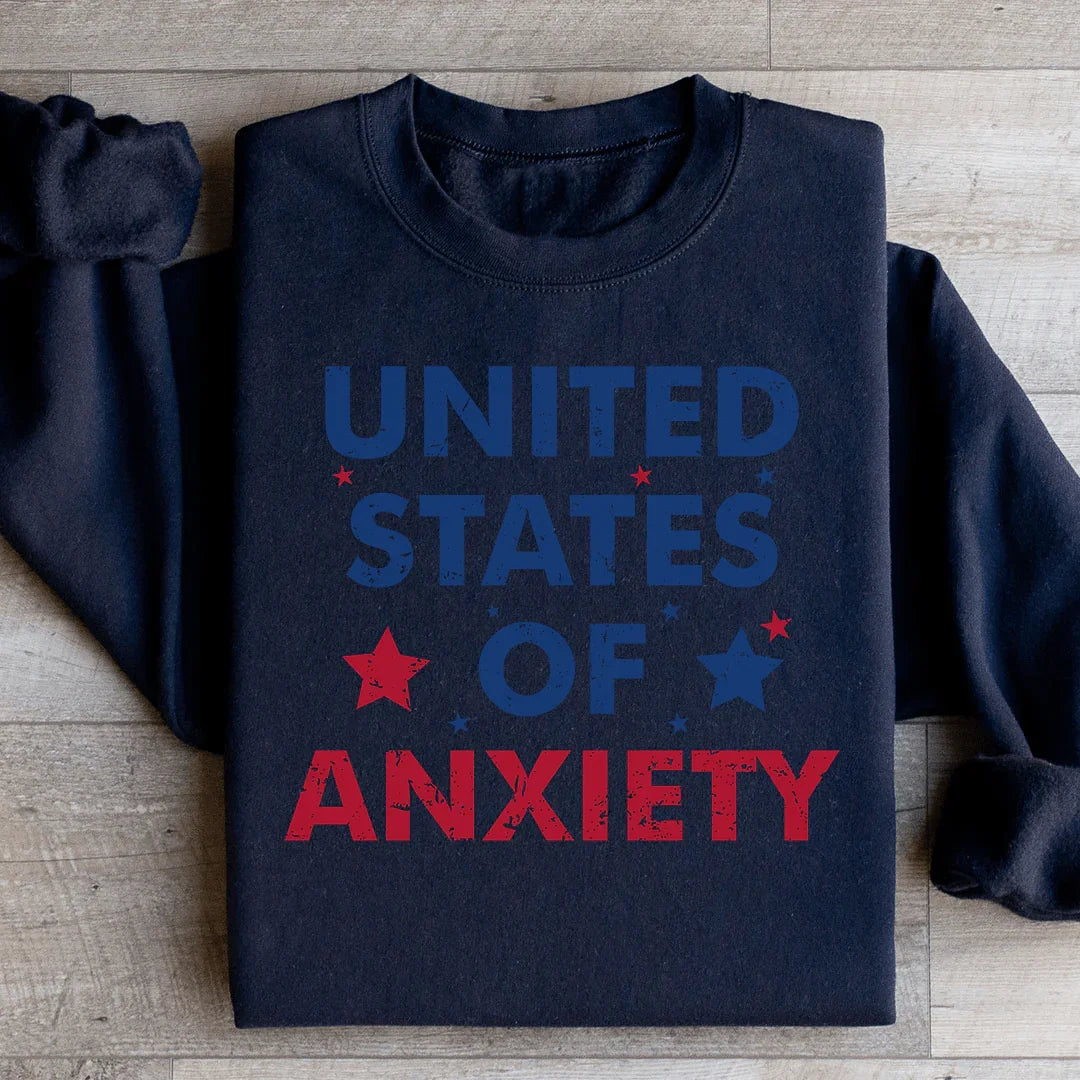 United States Of Anxiety Sweatshirt Peachy Sunday