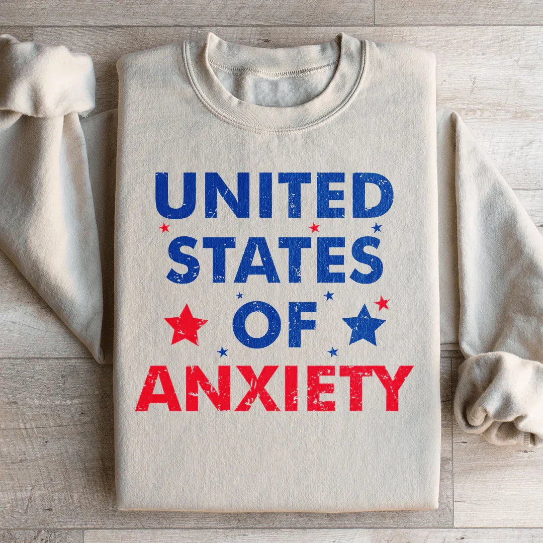 United States Of Anxiety Sweatshirt Peachy Sunday