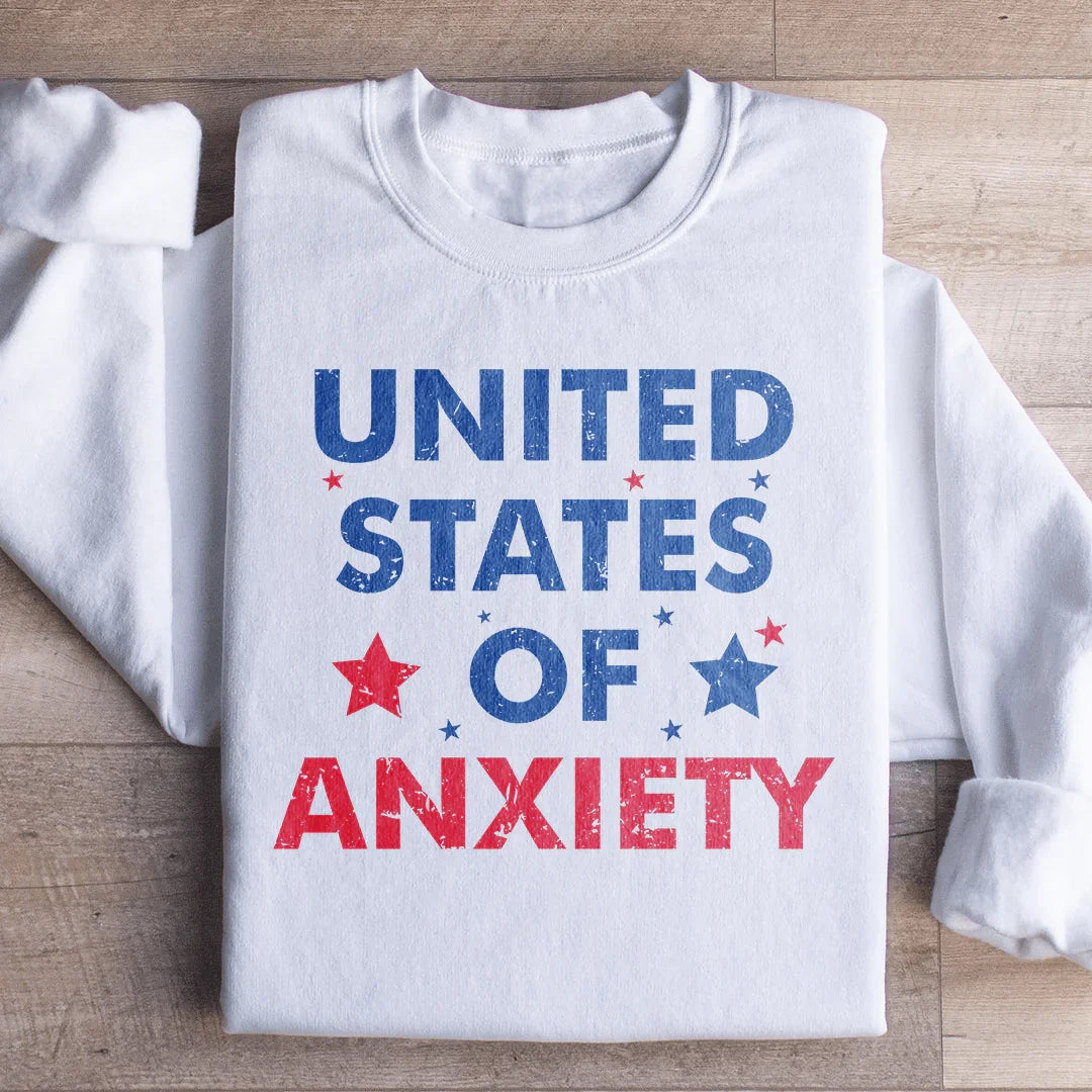 United States Of Anxiety Sweatshirt Peachy Sunday