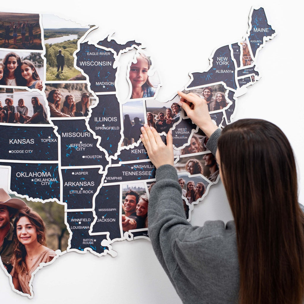 USA Photo Map Midnight - SJB-DIAMOND ELITES