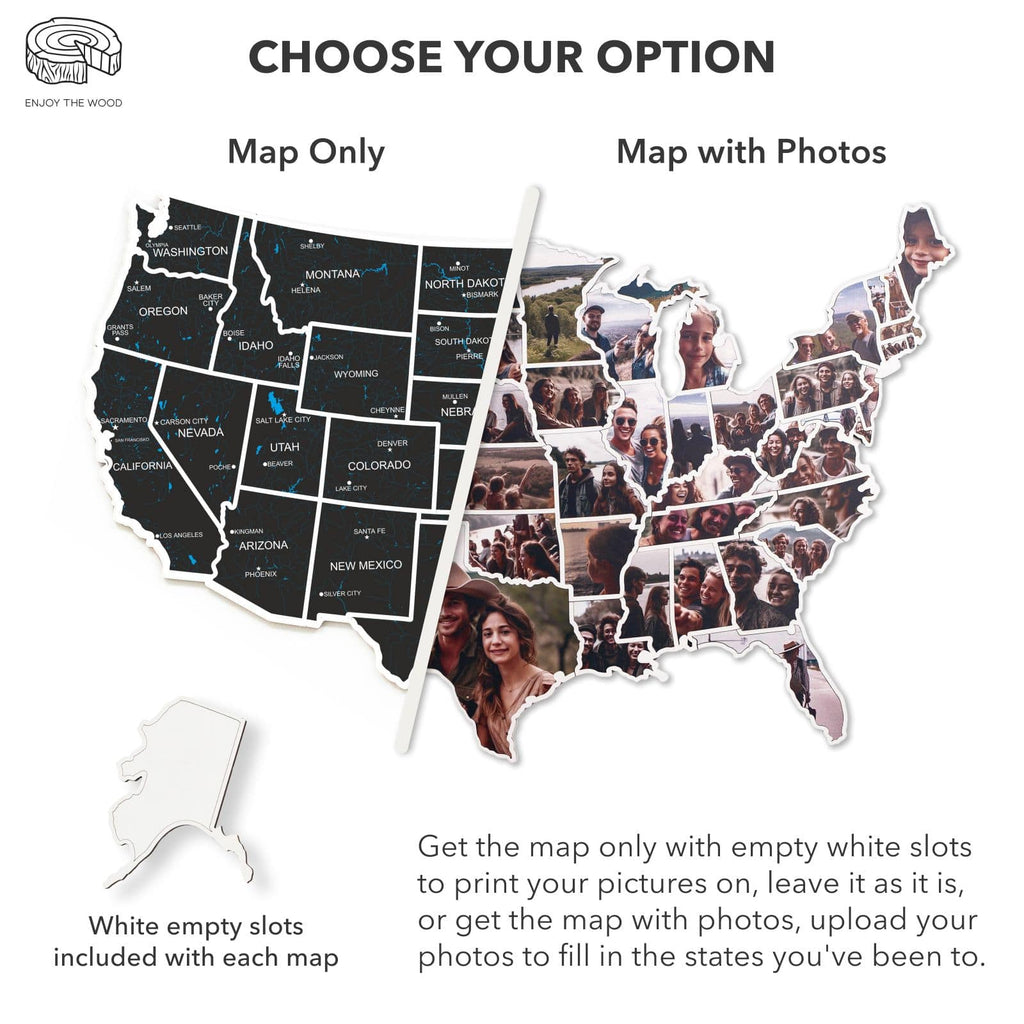 USA Photo Map Midnight - SJB-DIAMOND ELITES