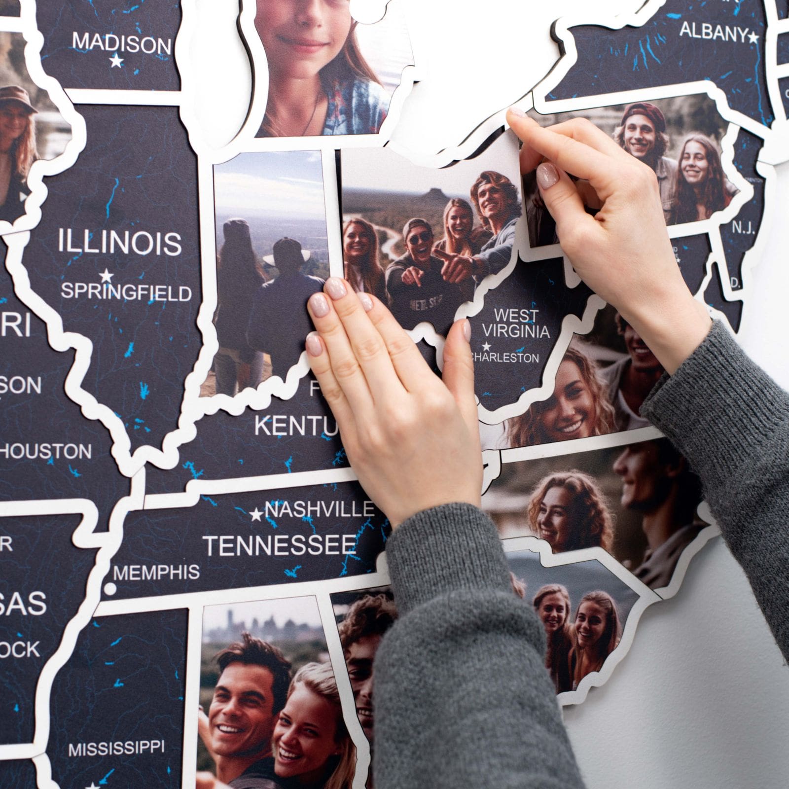 USA Photo Map Midnight - SJB-DIAMOND ELITES