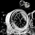 Universal 7/8" Waterproof Chrome Motorcycle Bike Handlebar Mount Quartz Clock Motorcycle Handlebar Clock, Motorcycle Modification Handlebar Mount Waterproof Quartz Clock Watch Accessories Watch Aluminum Luminous Clock Moto Black Stevvex