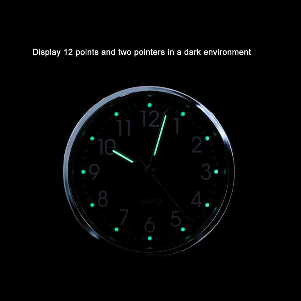 Universal 7/8" Waterproof Chrome Motorcycle Bike Handlebar Mount Quartz Clock Motorcycle Handlebar Clock, Motorcycle Modification Handlebar Mount Waterproof Quartz Clock Watch Accessories Watch Aluminum Luminous Clock Moto Black Stevvex