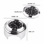 Universal 7/8" Waterproof Chrome Motorcycle Bike Handlebar Mount Quartz Clock Motorcycle Handlebar Clock, Motorcycle Modification Handlebar Mount Waterproof Quartz Clock Watch Accessories Watch Aluminum Luminous Clock Moto Black Stevvex